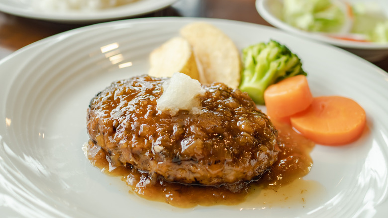 Salisbury steak with vegetables