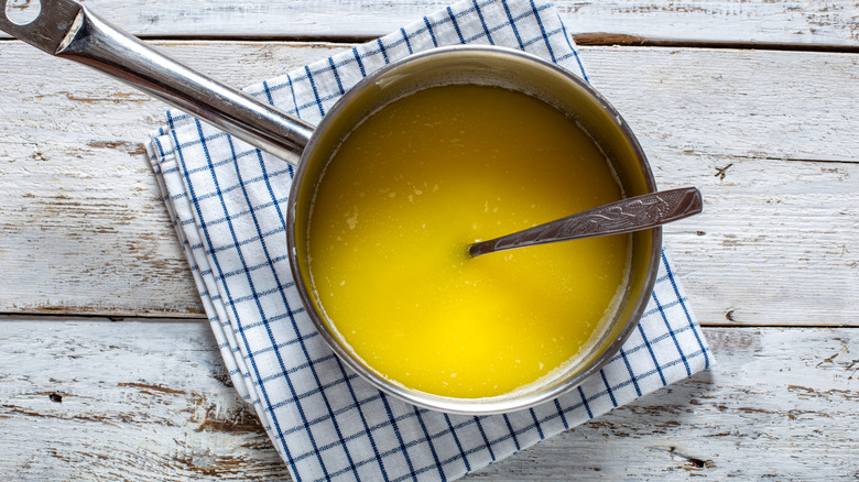 process of heating and clarifying butter