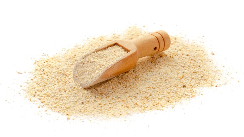 Pile of breadcrumbs with scoop