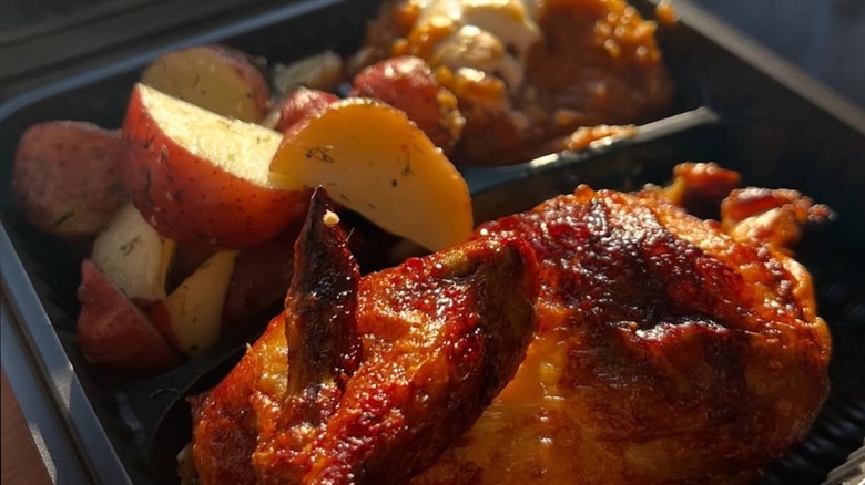 plate of Boston Market food