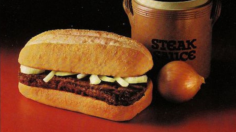 Vintage ad of McDonald's chopped beefsteak sandwich