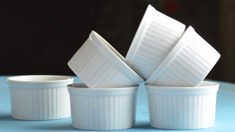 Mini white porcelain ramekins