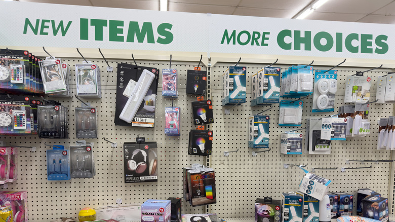 Products inside a Dollar Tree store