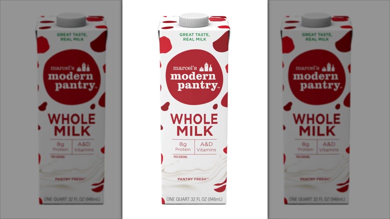 Marcel's modern pantry whole milk carton.