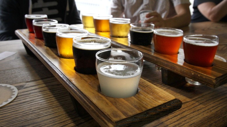 Samples of different beer styles