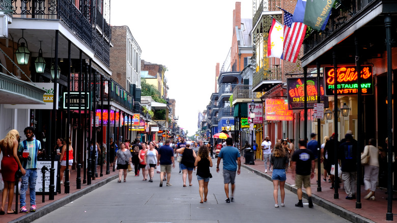 Bourbon street in New Orleans