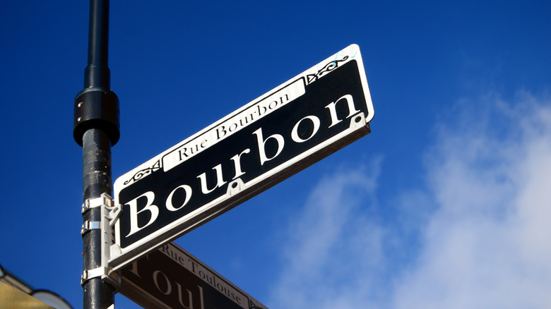 Bourbon street sign in New Orleans