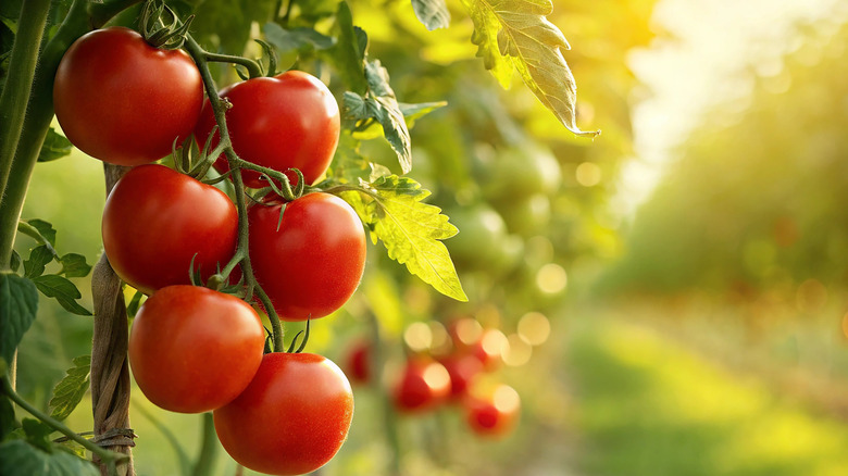 tomatoes on the vine