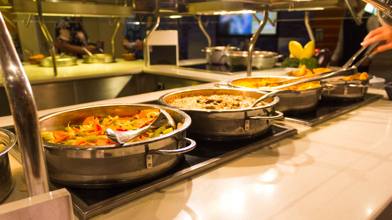 buffet on a cruise ship
