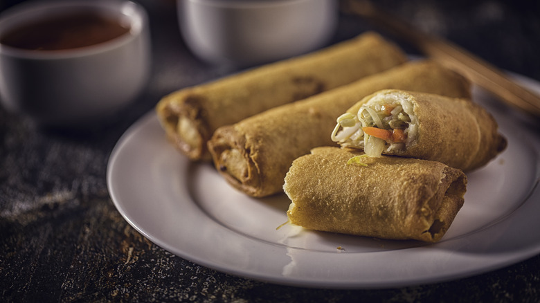 Spring rolls and dipping sauces