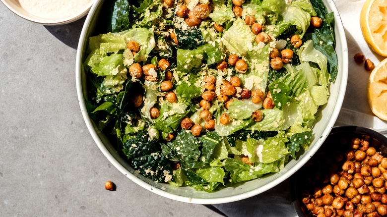 Chickpea caesar salad