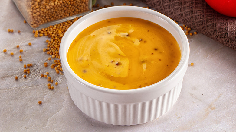 Ramekin of honey mustard