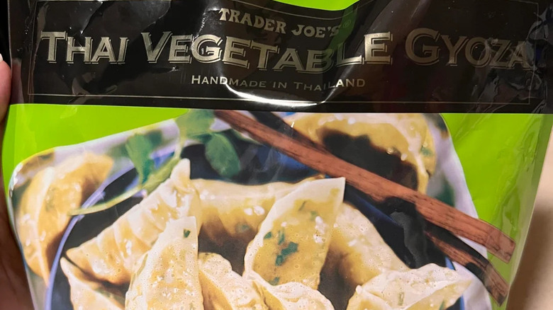 A bag of Trader Joe's Thai Vegetable Gyoza