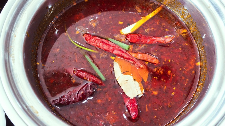 Greasy shabu-style soup base