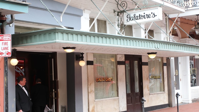 The exterior of Galatoire's restaurant on New Orleans' Bourbon Street.