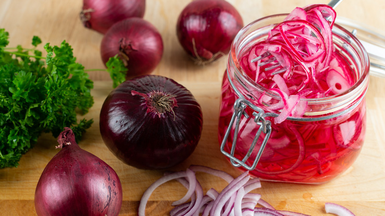 pickled red onions