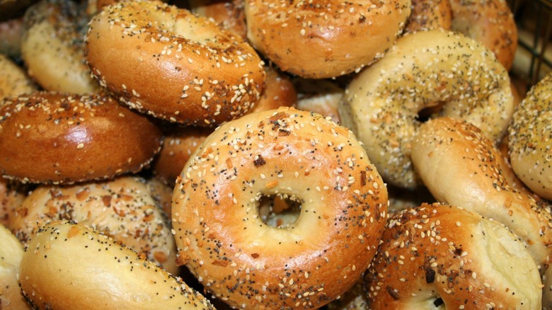 Pile of everything bagels