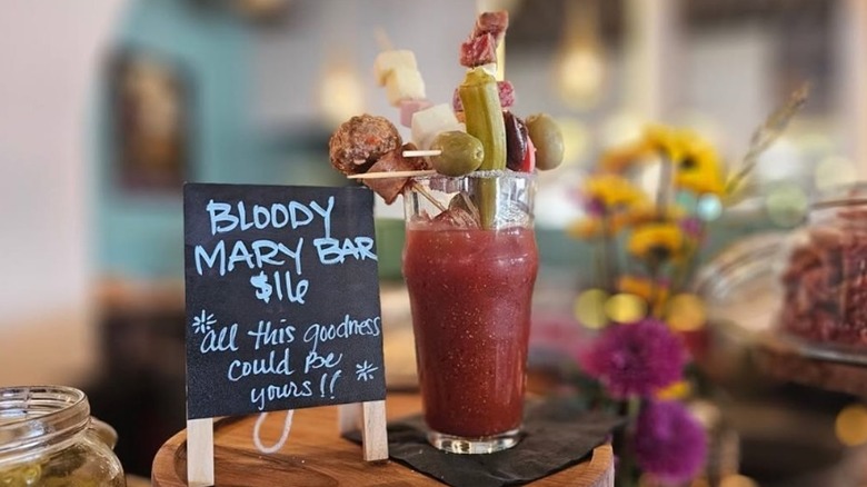 Bloody Mary bar at M'tucci's in Albuquerque
