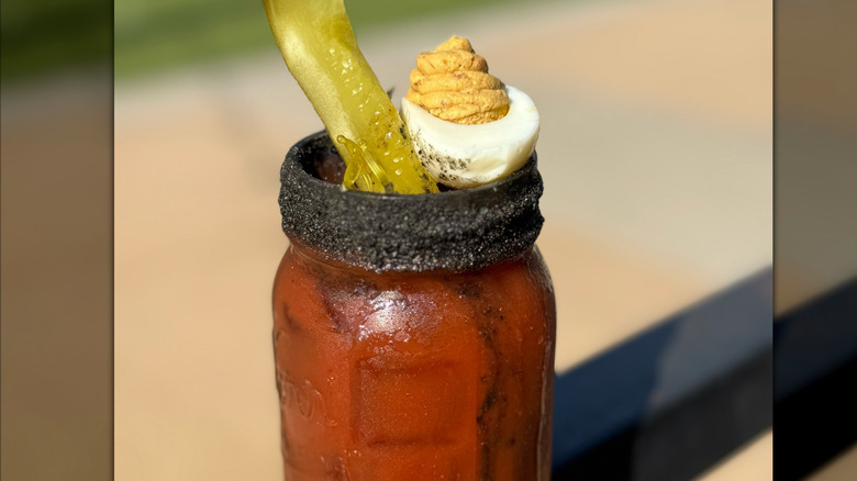 Bloody Mary in a glass at Lucy 13