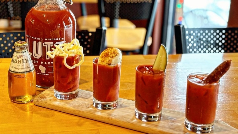 Bloody Mary flight and Lutz mix fro West Allis Cheese & Sausage Shop