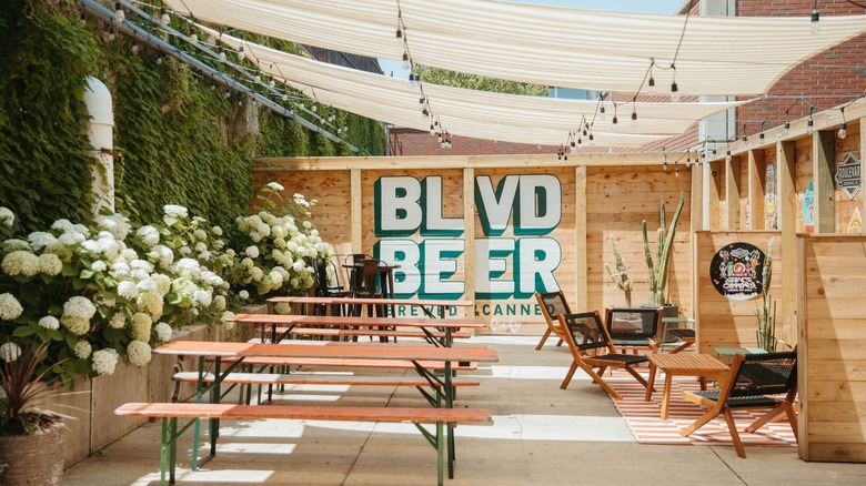 The patio at Boulevard Brewing Co.