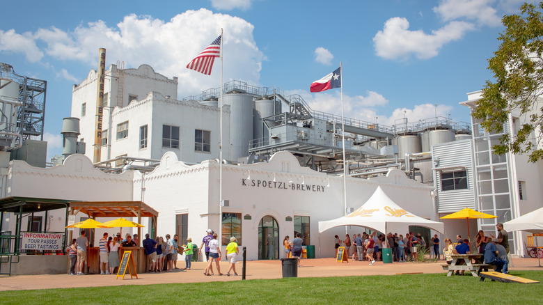 The entrance to the Spoetzl Brewery in Texas