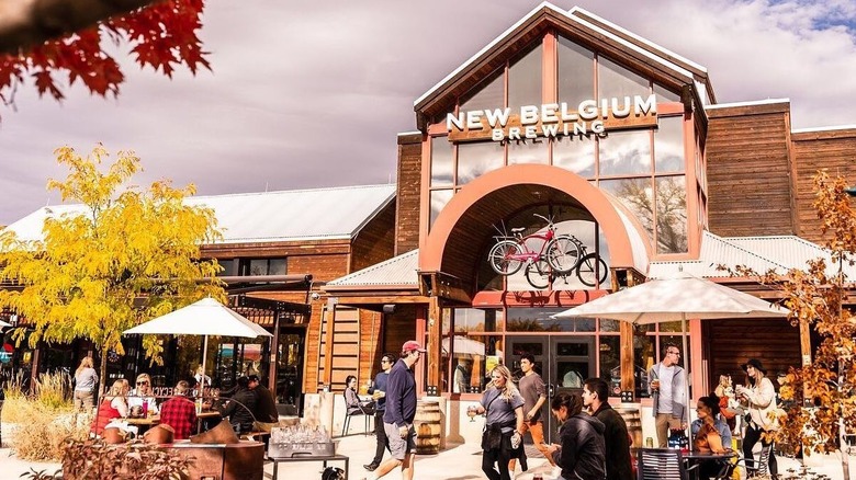 The entrance of the New Belgium Brewing brewery
