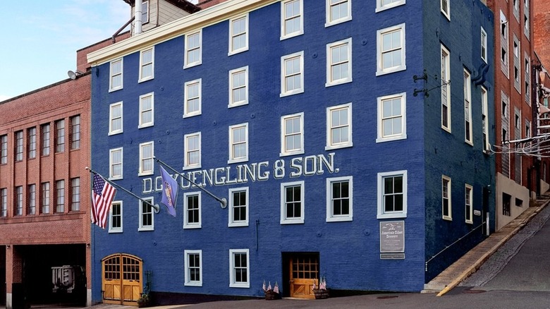 The facade of Yeungling Brewery in Pottsville