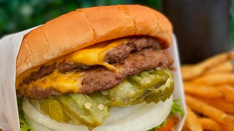 The cheeseburger from The Stand Arcadia Burger Shoppe.