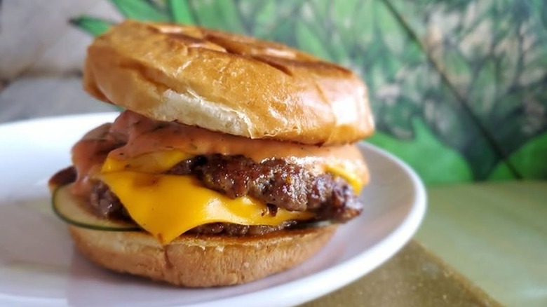 A cheeseburger from Misfit Snack Bar.
