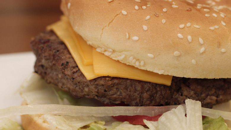 The cheeseburger at Tropical Beach Cafe.