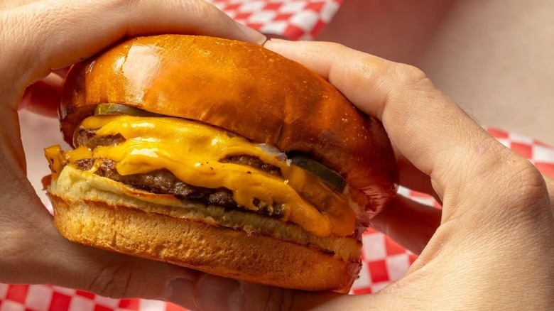 A cheeseburger from Small Cheval.