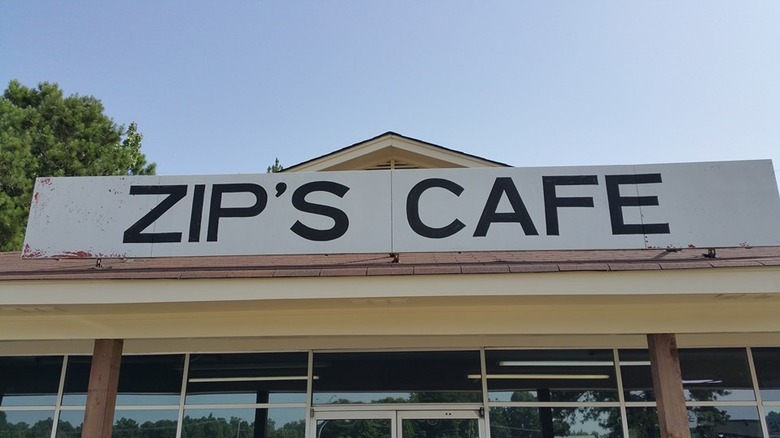 The Zip's Café storefront.