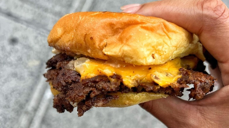 A cheeseburger from 7th Street Burger.