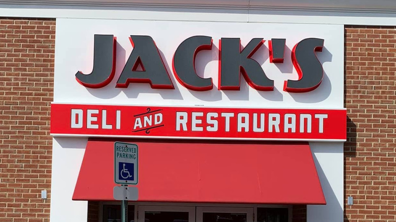 The storefront of Jack's Deli and Restaurant.