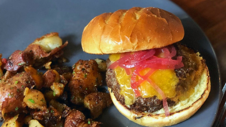 A cheeseburger from Motor Supply Company Bistro.