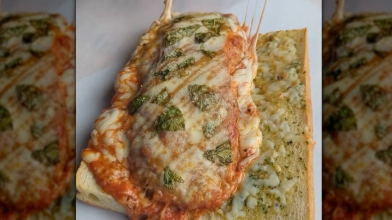 Chicken parm on bread from Presto Craft Kitchen