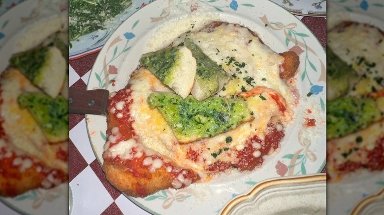 A gigantic plate of Gabbiano's chicken parm