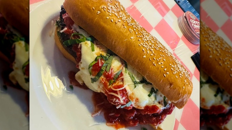 Pizza Cheeks' chicken parm sandwich
