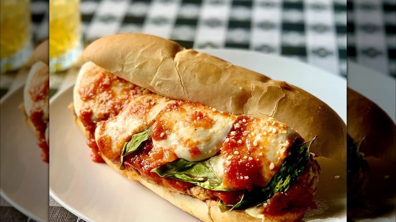 Lefty's chicken parm sandwich