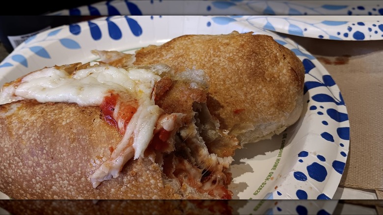 The Bronx Pizza's chicken parm sandwich