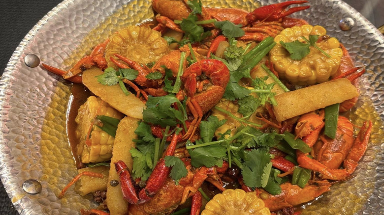 A plate of stir-fried seafood at Mala House in Boise
