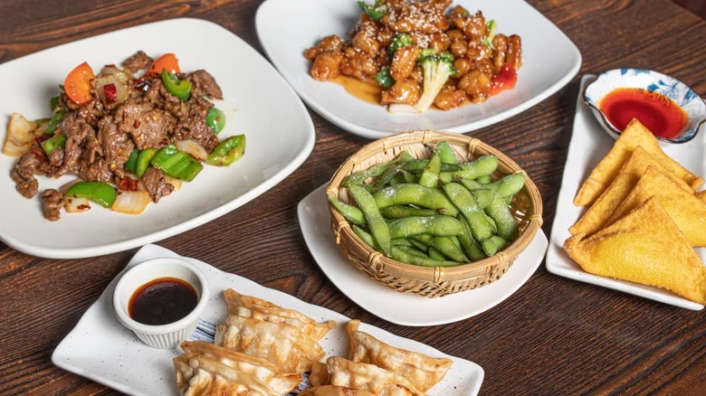 A variety of Chinese dishes at Blue & Fly Asian Kitchen in Omaha