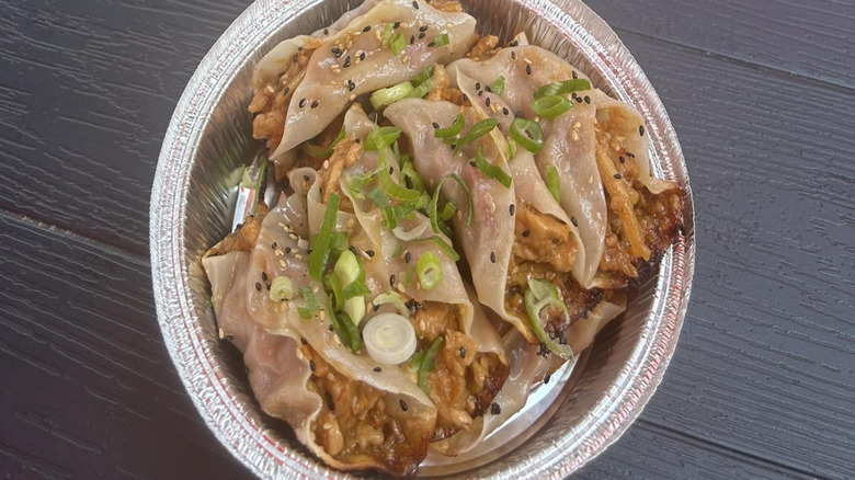 A plate of chicken dumplings at Jayd Bun in South Kingston
