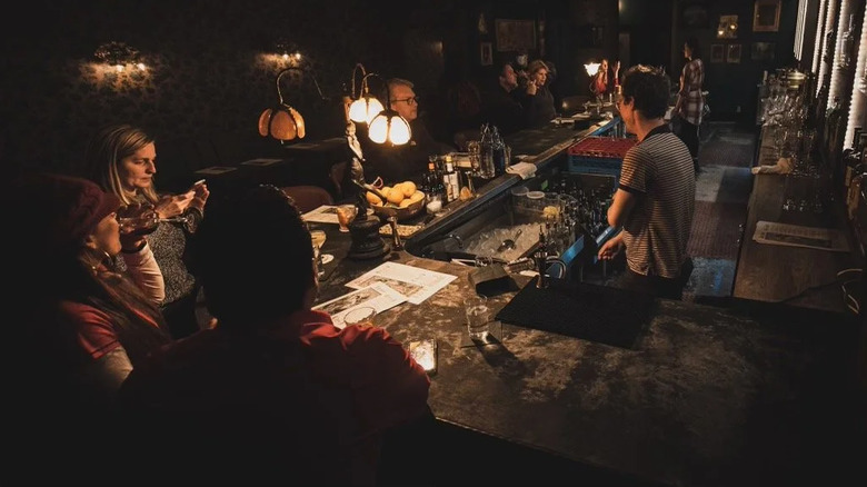 Dimly lit Darling's bar in Kentucky