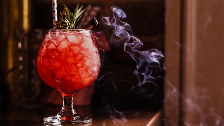 A red cocktail at Jewel of the South in Louisiana