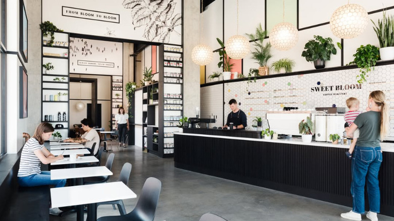 Inside Sweet Bloom Coffee's Westminster location