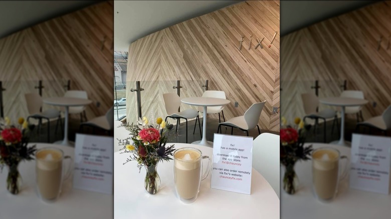 Seating area at Fix! Coffee