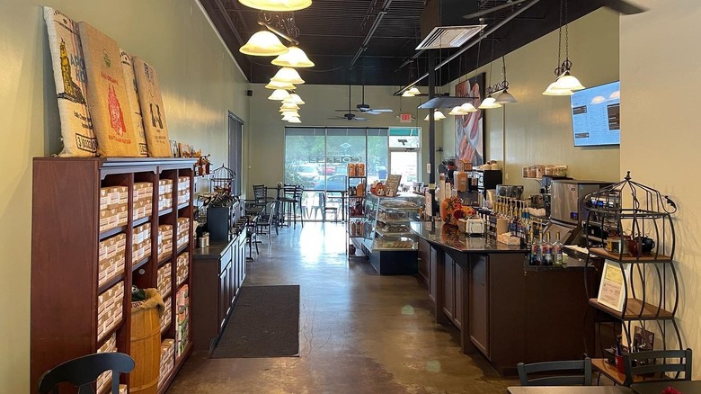 Inside the Charleston Coffee Exchange cafe