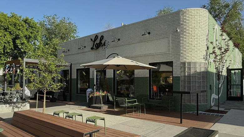 Exterior of Loki Coffee, including patio